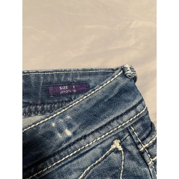 Vigoss Blue Silver Capri Pants with Contrast Stitching Size 1 - Picture 6 of 15